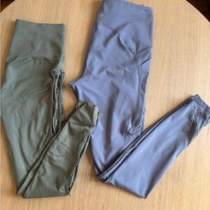 Olive and Gray Leggings Set